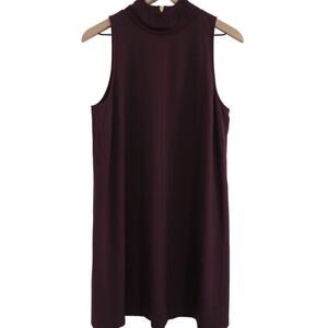 Athleta Womens Sz S Burgundy Initiative Short Dress Sleeveless High Neck